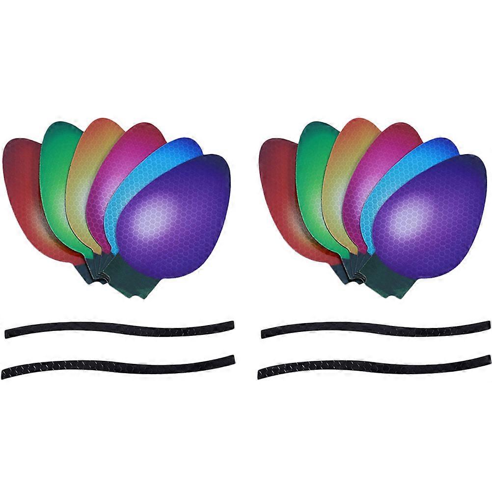 Magnetic Christmas Light Bulb Sticker Car Body Decor 6.9x3.6cm Assorted Color Reflective 2 Sets