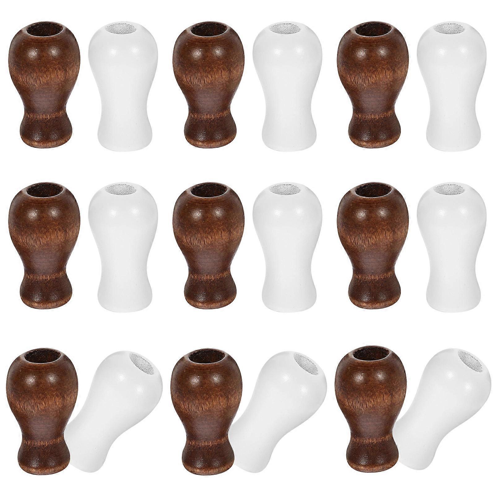Curtain Pulls Wooden Cord Knobs For Window Blinds Simple Style Synthetic Material 3x2cm Blind Pull 24Pcs