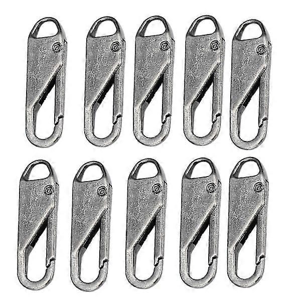 5/10/20 reusable zipper pulls, high elasticity, eco-friendly, grey (10 pieces).