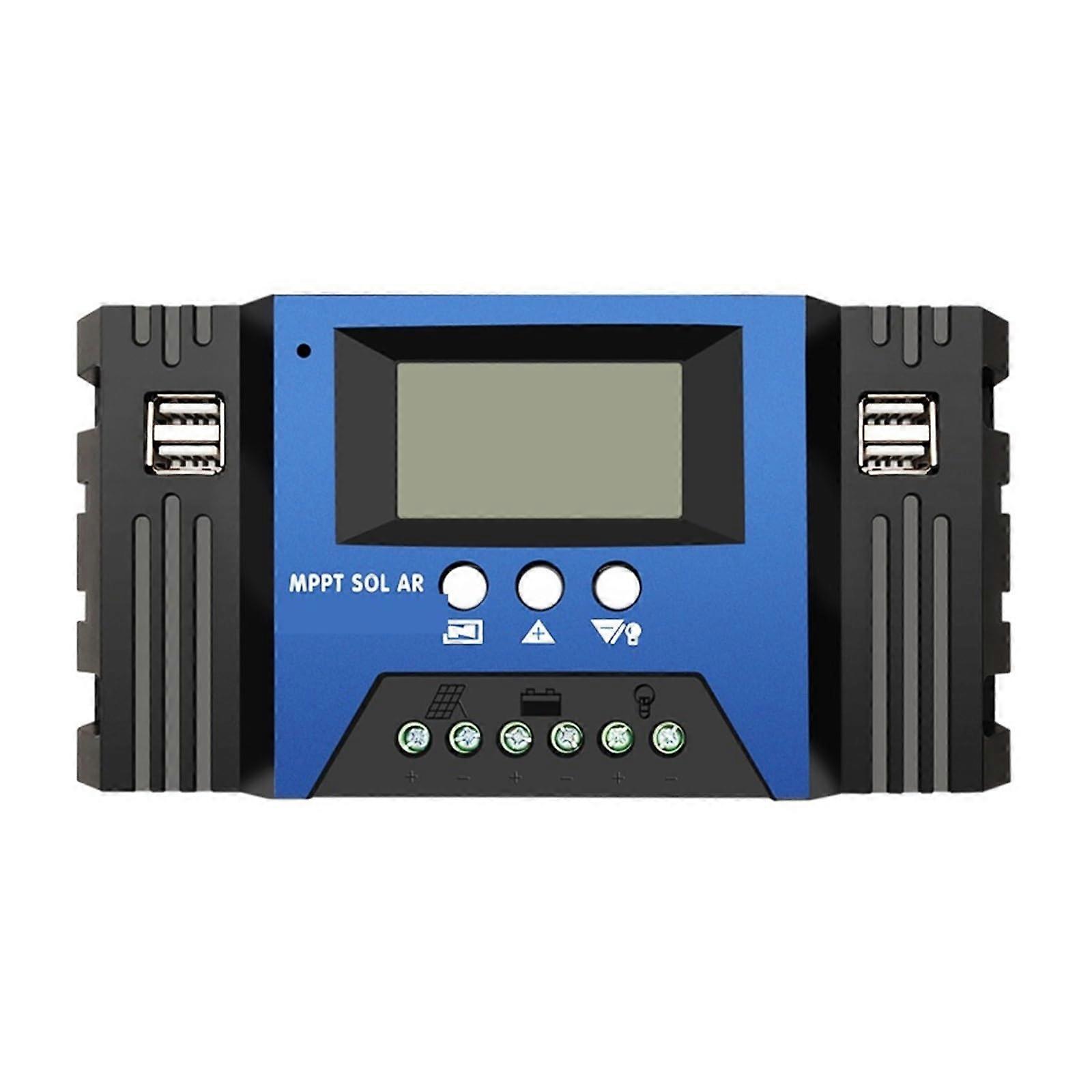 100A/60A/50A/40A/30A 12V/24V Car Solar Charge Controller MPPT Controller LCD Dual USB Output Solar Panel PV Controller (30A)