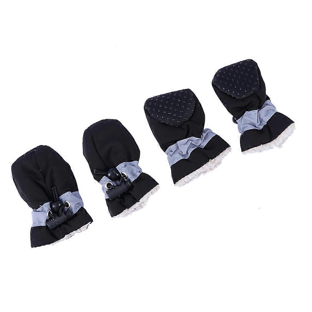 Sıcak Köpekler Ayakkabısı Evcil Hayvanlar İçin İç Mekan Kullanımı Boyut 2 Siyah Kirlenmeyi Önler 1Pcs