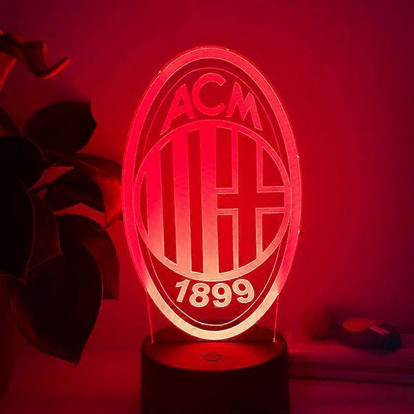 3D LED illusion lamp, AC Milan, 16 colors, remote control
