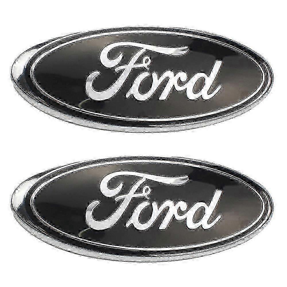 2025 2pcs Car Emblem Badge Compatible with Compatible withd F150 Oval Decal Badge Front Rear Grille Namep