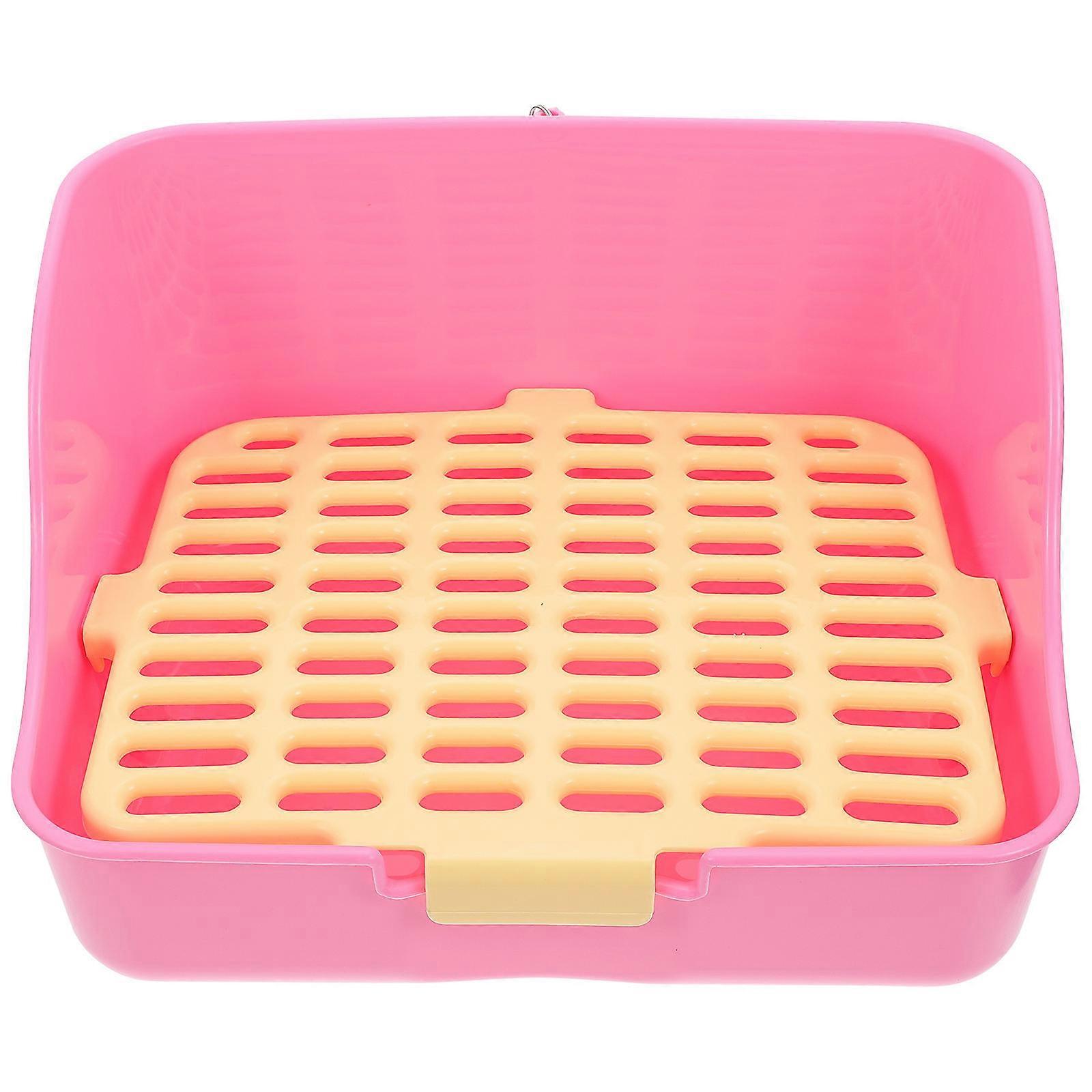 Durable Detachable Litter Box for Small Pets – Easy to Clean Pet Toilet Trainer for Rabbits, Guinea Pigs, and Hamsters – Comfortable Home Accessory