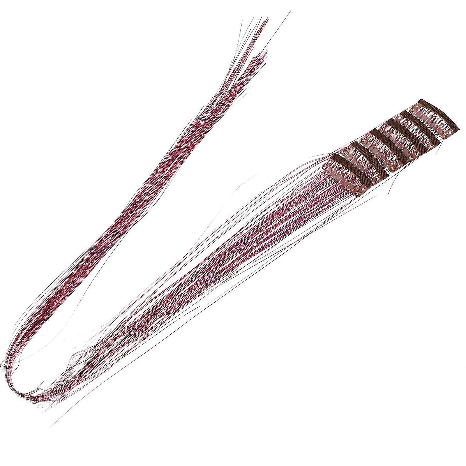 بريق الشعر بهرج ملحقات مقاطع 6 قطع ملحقات زخرفية ملونة للنساء ، مثالية للحفلات ، تأثيري ، وتغييرات تصفيفة الشعر بسهولة