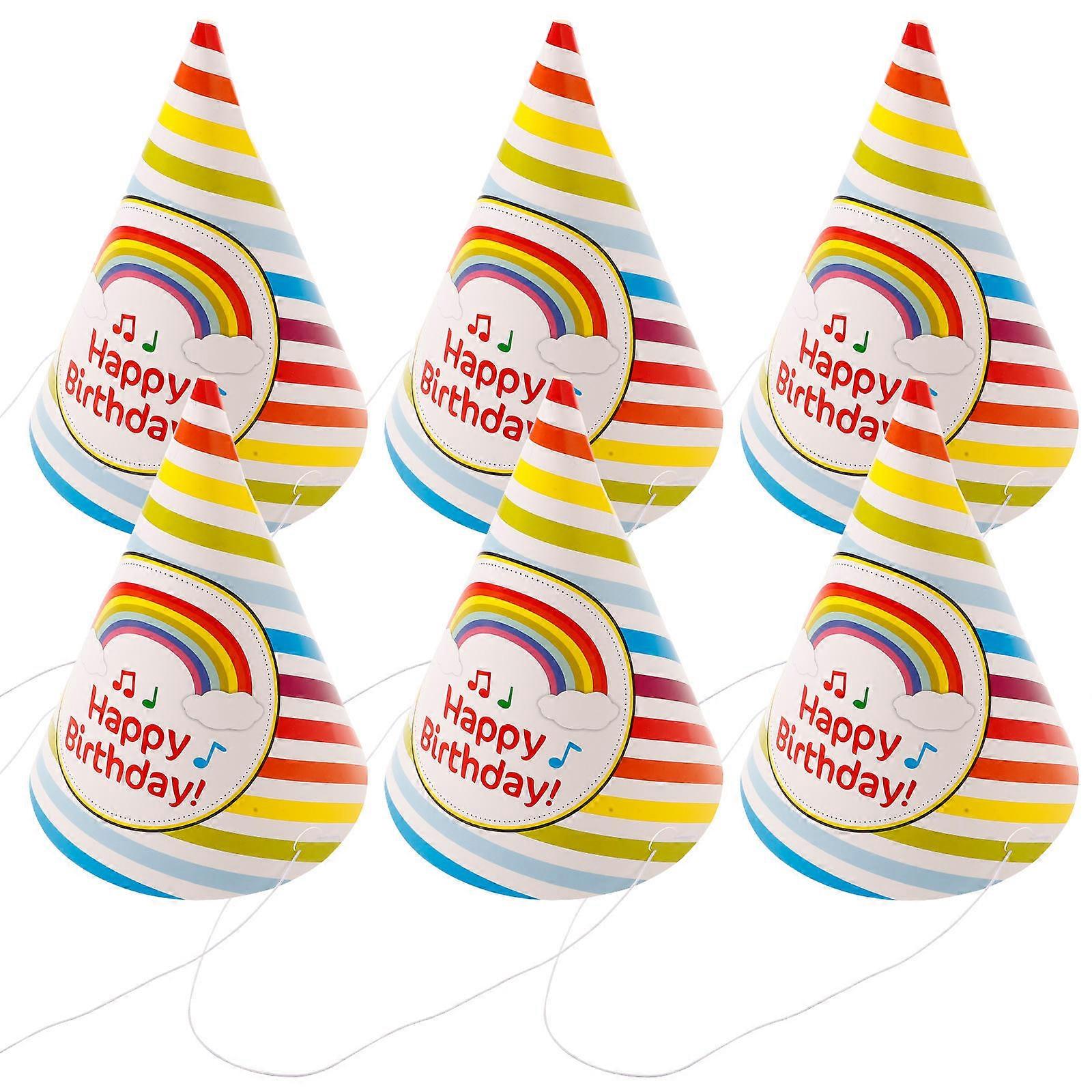Colorful Paper Birthday Party Hats for Celebrations with Universal Size and Adorable Pieces