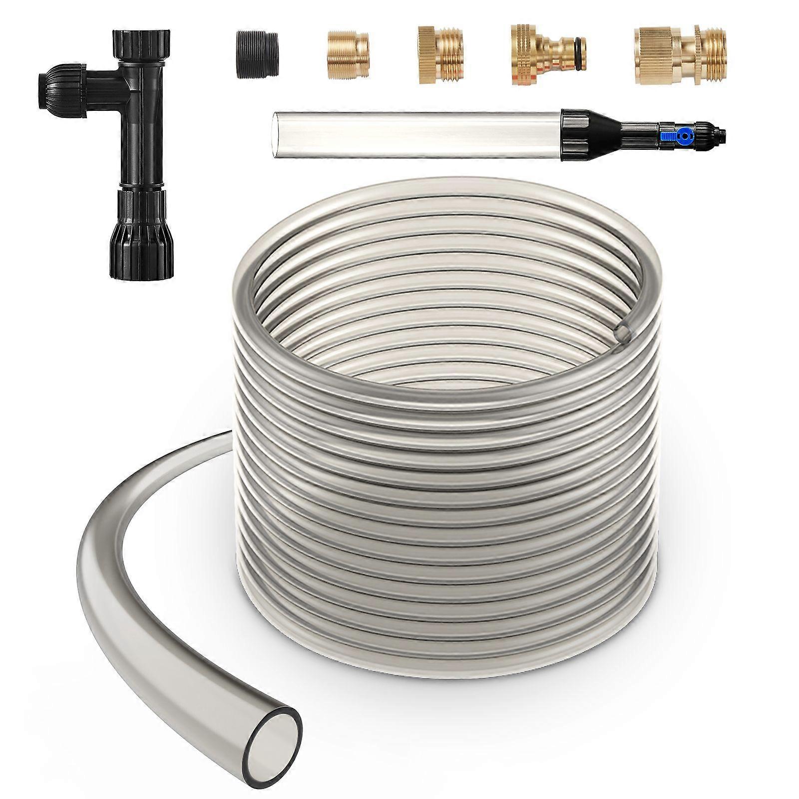 Aquarium Staubsauger Kiesreiniger, 30ft PVC-Schlauch Aquarium Staubsauger Kiesreiniger, Siphon Aquarium Reiniger Staubsauger, 3 Arten von Messingadaptern
