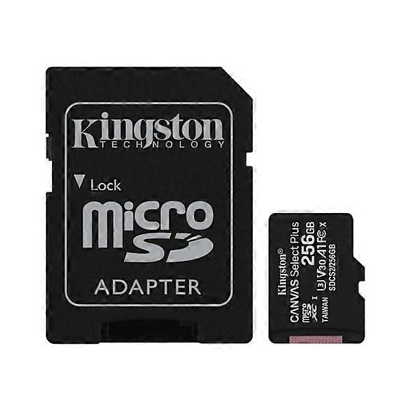 Kingston Canvas Select Plus - Carte mémoire flash (adaptateur microSDXC vers SD inclus) - 256 Go