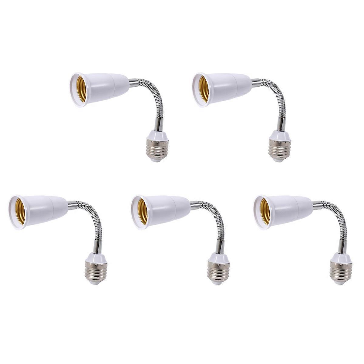 5X LED Light Bulb Lamp Holder Converters Adapter Flexible E27 to E27 20cm Length Flexible Extend Bas