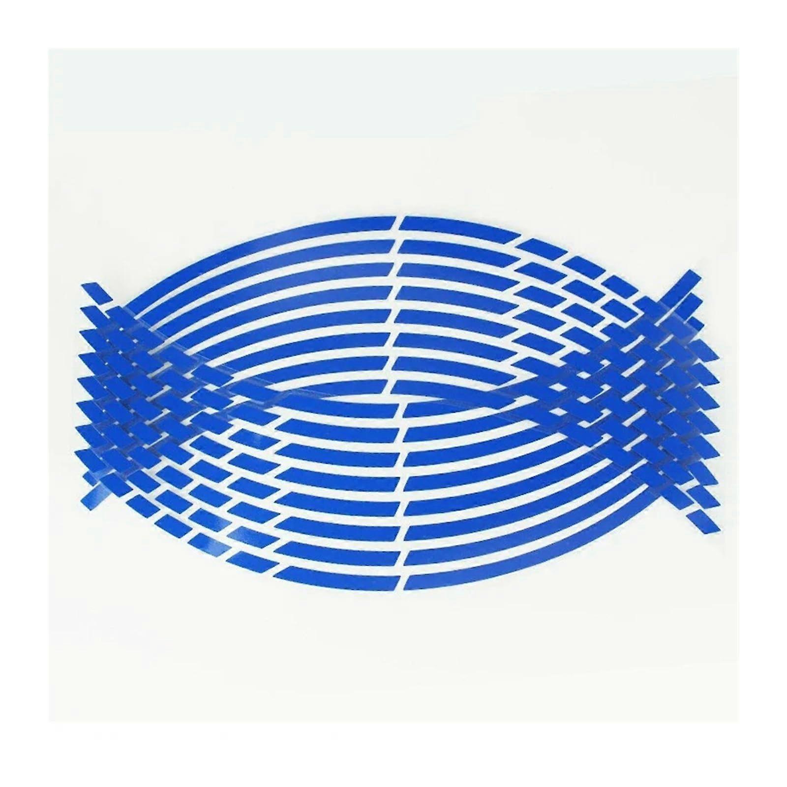 Reflektierende Motorrad Rad Aufkleber 16 Stück PVC Felgenband Streifen Für 18 Zoll Felgen Blau Modifiziert