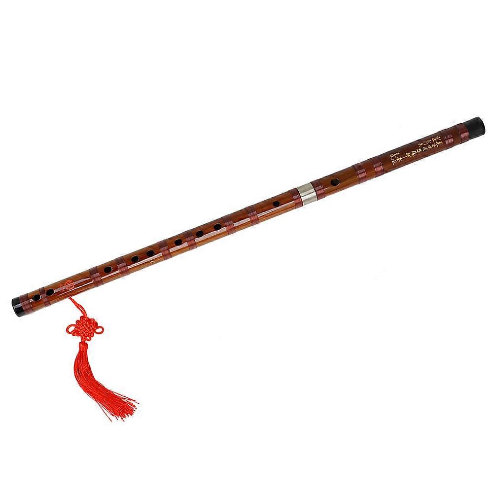 Light Brown Bamboo Flute Made of Composite Material with Smooth Surface Ideal for Playing and Beginners