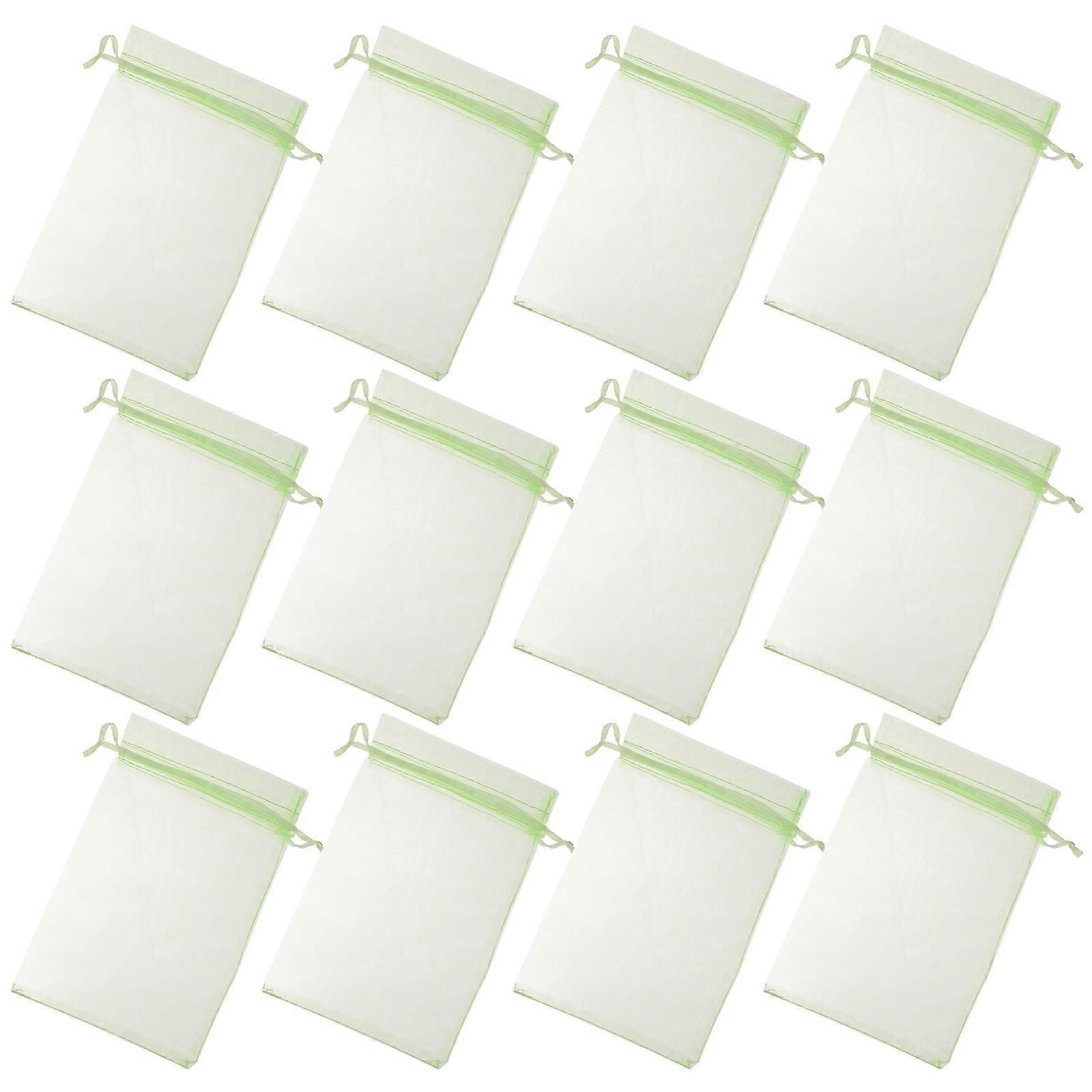 Fruit Protection Net Grape Nursery Bag for Outdoor 100Pcs Green Organza