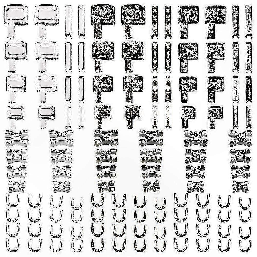Durable Metal Zipper Sliders, 120-Pack with 4 Sizes, Bottom Retainer and Insertion Pin for Crafting and Repair Projects