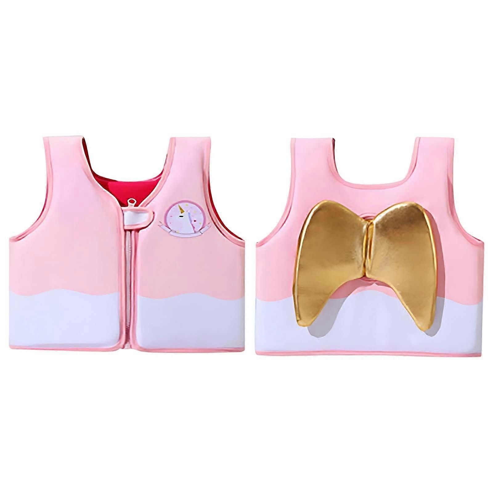 Schwimmweste Kinder Neopren Weste Rosa 3-6 Jahre, Einstellbare Schwimmhilfe für Mädchen und Jungen, Bademode, Schwimmtraining