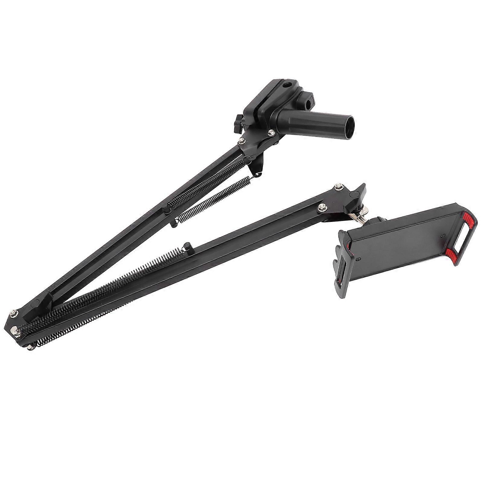 Phone Mount Foldable Long Arm Tablet Stand For Kitchen Users 13X100CM Black 1Set