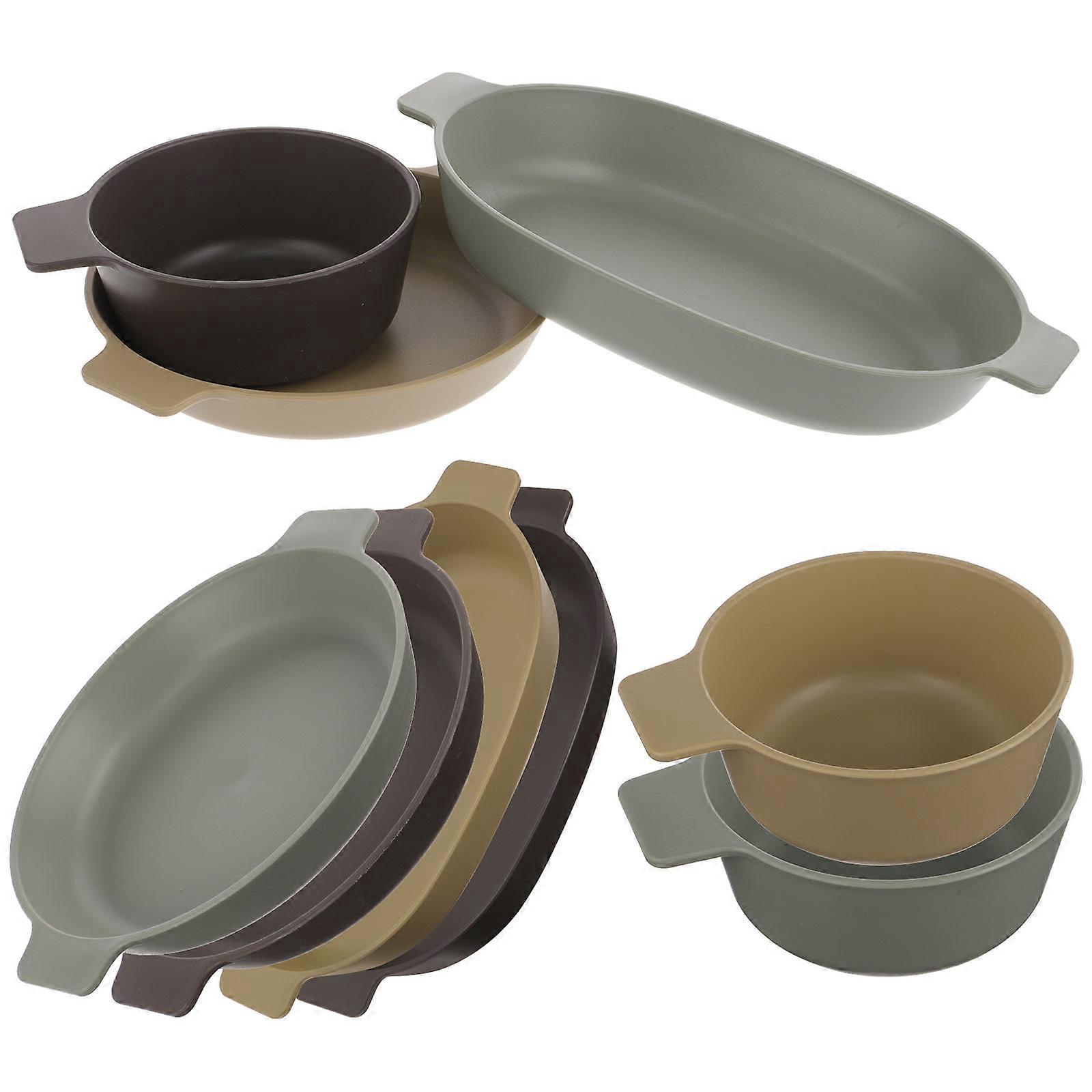 Travel Dinnerware Set For Picnics And Camping Outdoor Use Round Plate Design Convenient 1 Set