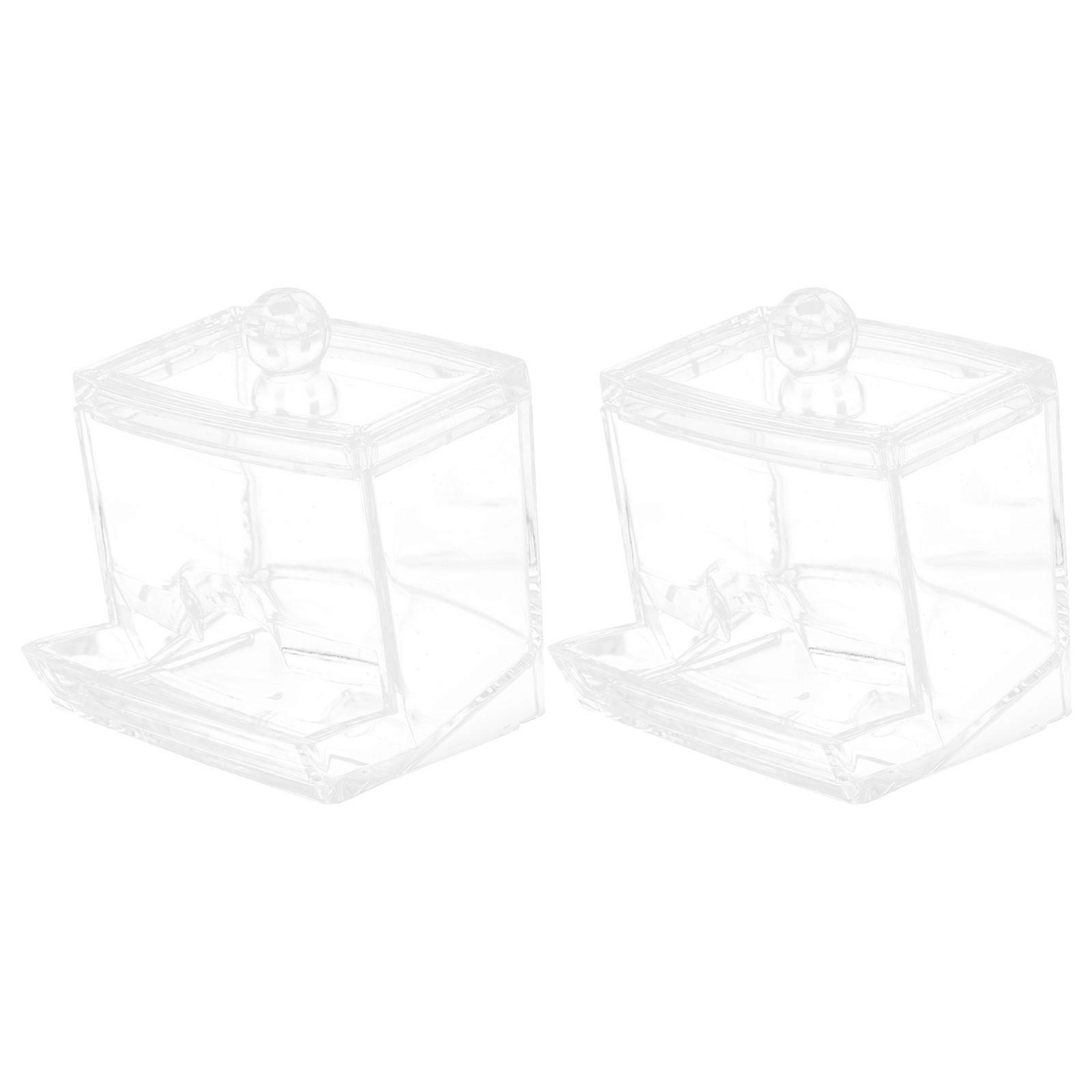 Transparent Acrylic Storage Box for Home Organization Keeps Items Clean and Visible 2Pcs