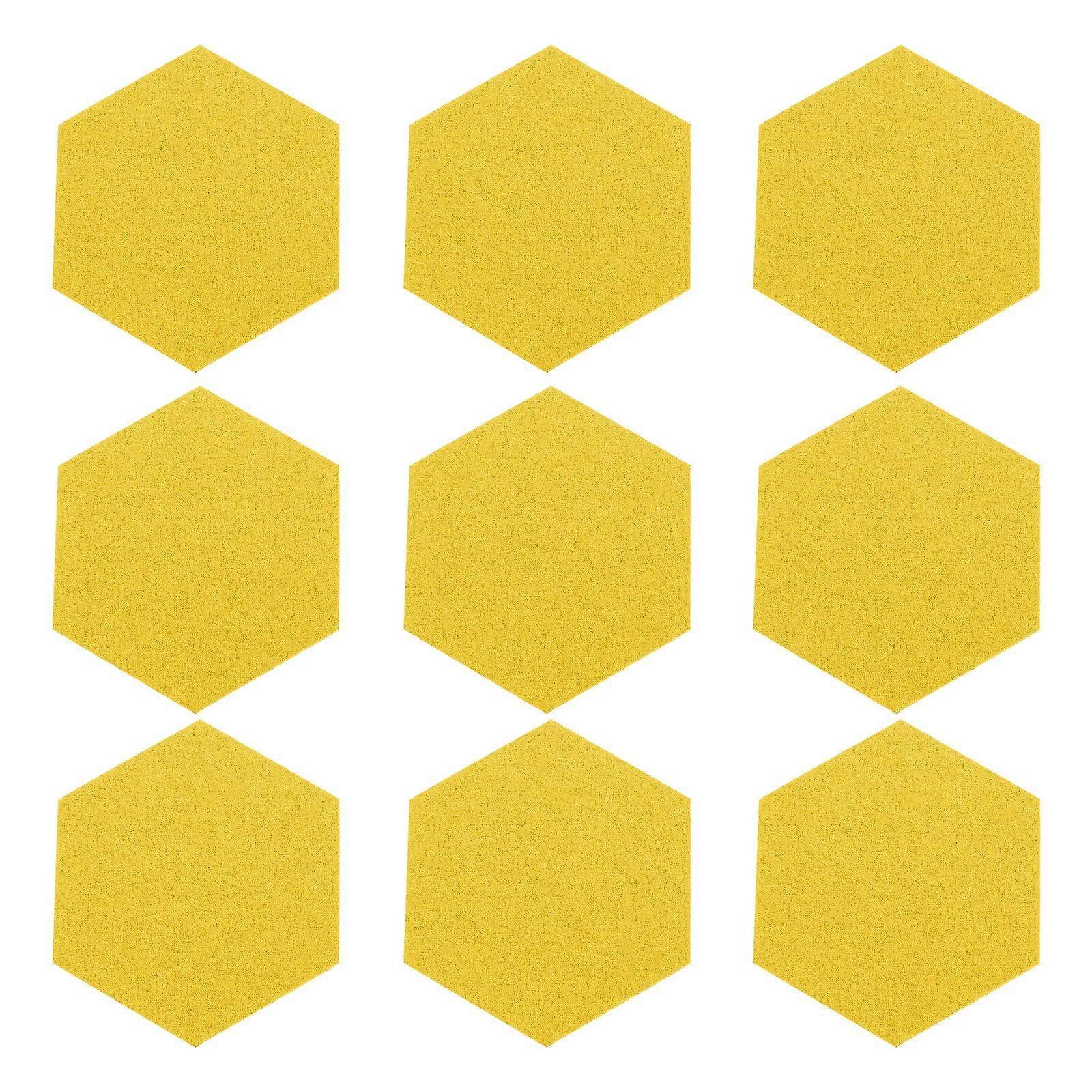 12 Pcs Message Board Felt Hexagon Wall Board Self-adhesive Wall Memo Board