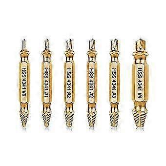6PCS Damaged Screw Extractor Kit,Stripped Screw Extractor Set for Easily and Quickly Remover Common