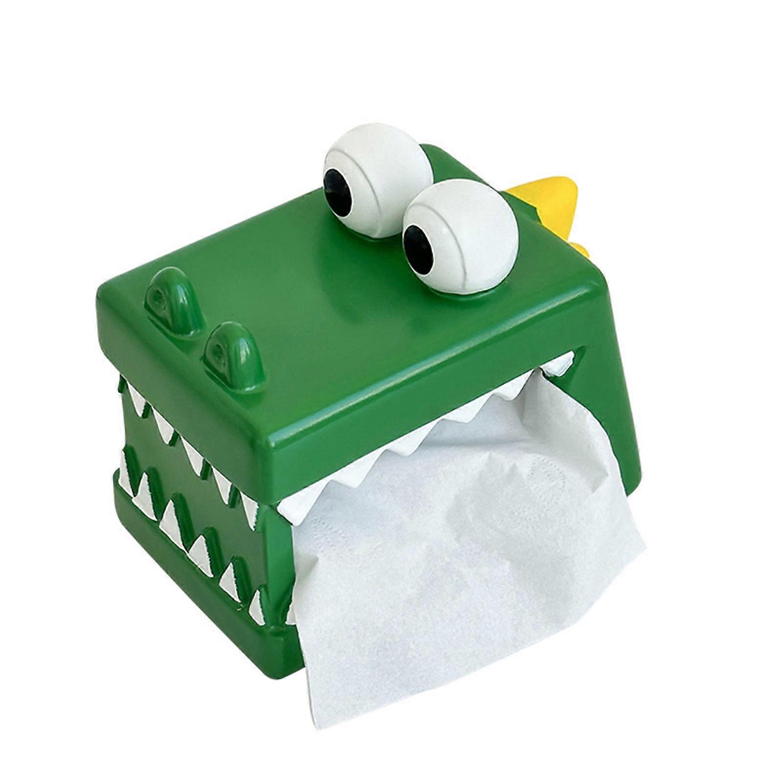 Elegant Alligator Themed Paper Towel Container Smooth Wipeable Surfaces Ideal for Dining Table Desktop Use Multicolor