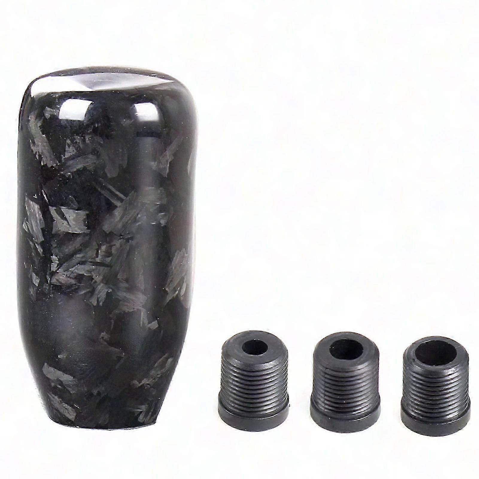 مقبض ناقل الحركة بيضاوي الشكل من ألياف الكربون بنمط مزور - قبضة سهلة للسيارات