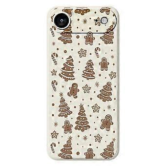 Compatible For iPhone 17 Air Case Christmas Gingerbread Pattern Printing Straight Edge TPU Phone Back Cover
