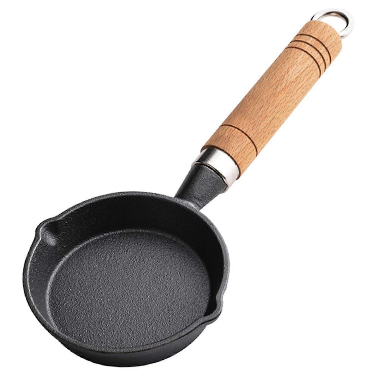 Nonstick Frying Pan, Lightweight Cast Pan with Ergonomic Handle for Induction Cookers and Outdoor Cooking