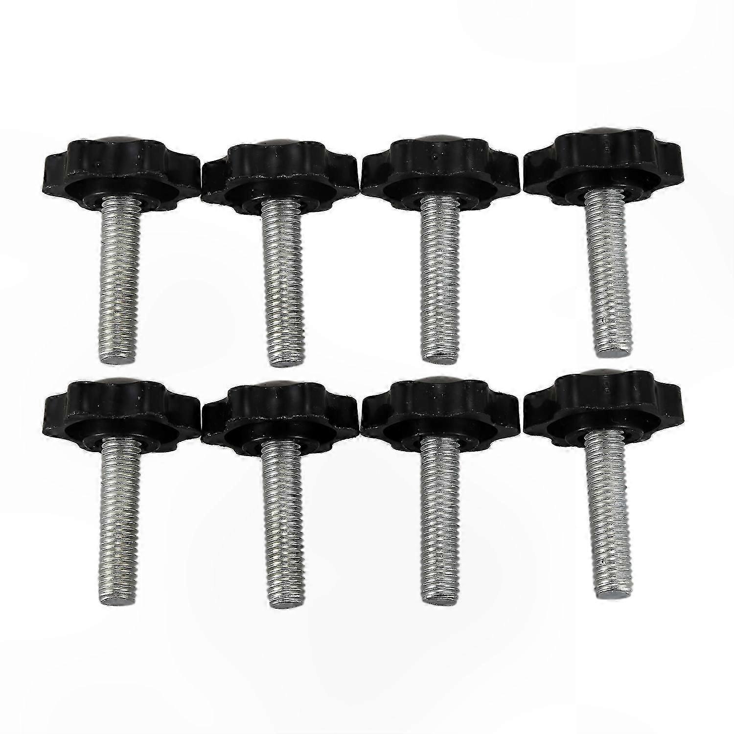 8-Pack M8 x 30mm Knurled Star Knobs with Male Threaded Grip for Easy Handling and Secure Fastening Solutions