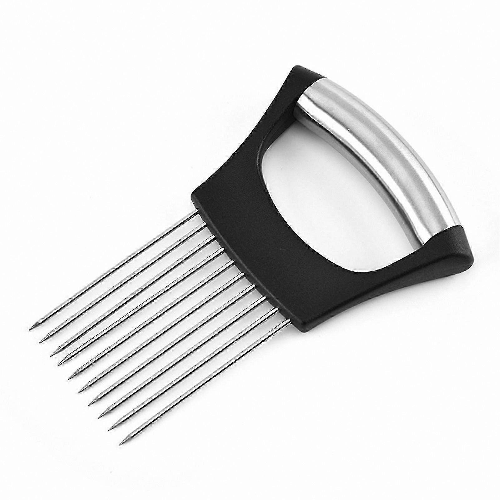 Stainless Steel Onion Fork Holder for Vegetable Slicing Kitchen Tool