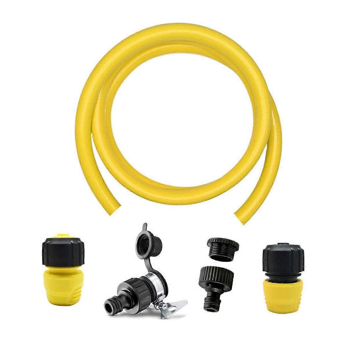 For Garden Hose 3/4 in X 9.84 FT Flexible Hose with Water Stop Joint Faucet Universal Joint Kit