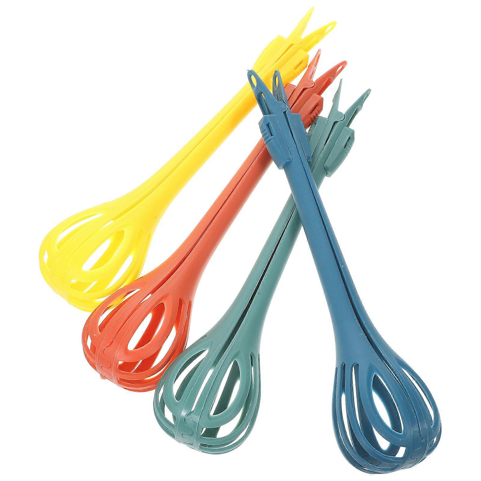 Manual Egg Whisk Food Tong Hotel Buffet Assorted Color Pp Material for Egg Separator 4Pcs