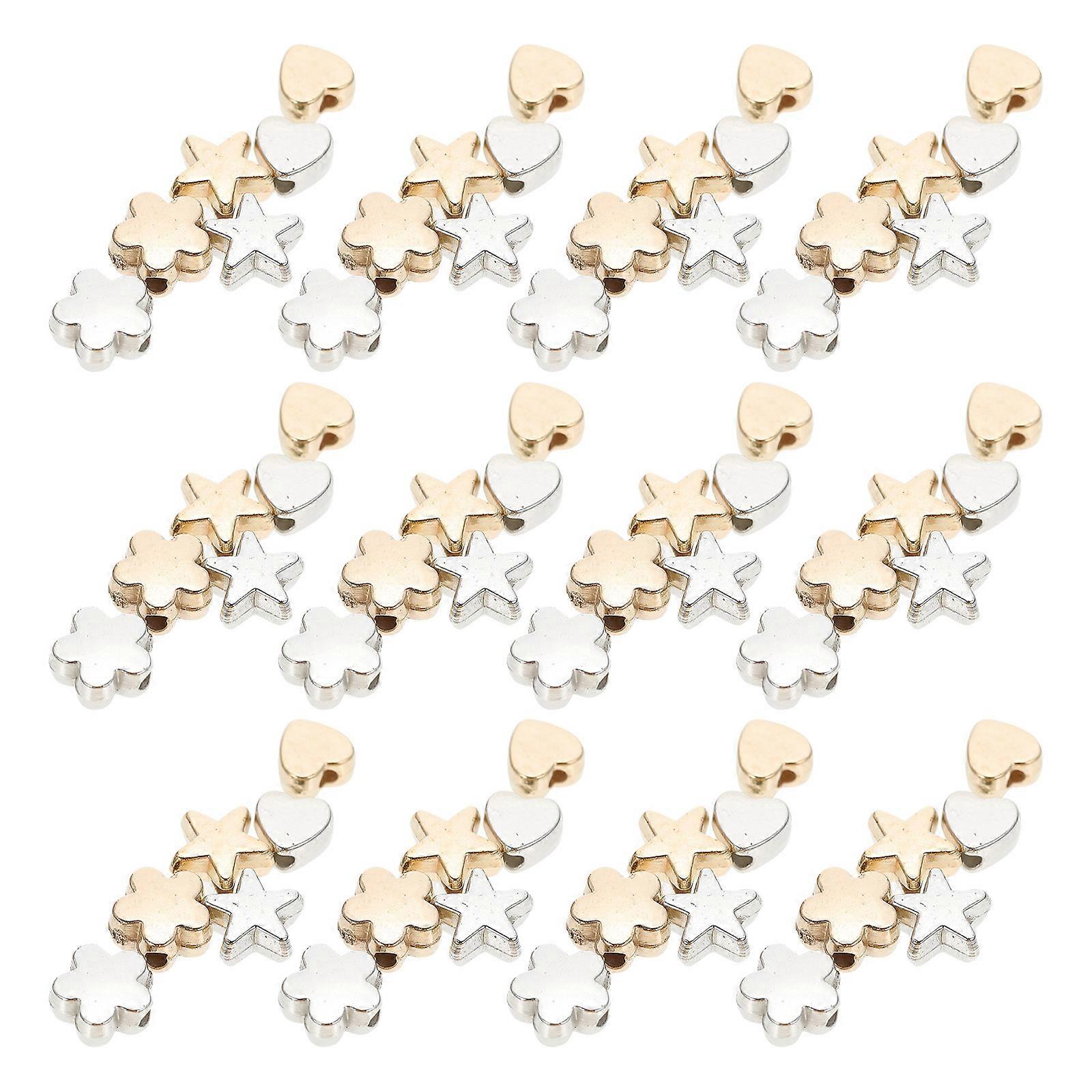 6 Packs of Plastic Spacer Beads Bracelet Necklace DIY Beads Loose Beads