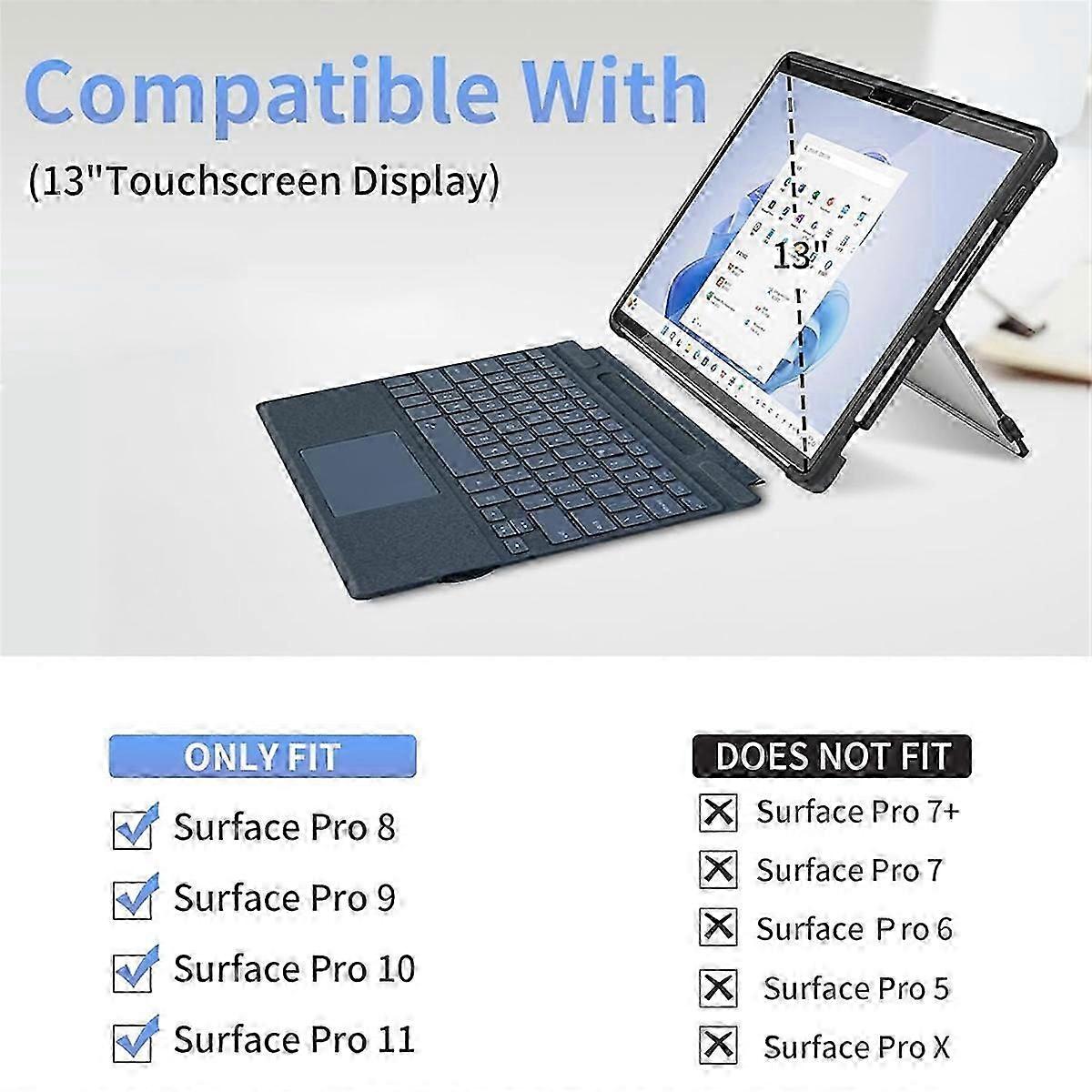 Microsoft Surface Pro 11/10/9/8 Case Cover for 13 Inch Laptops