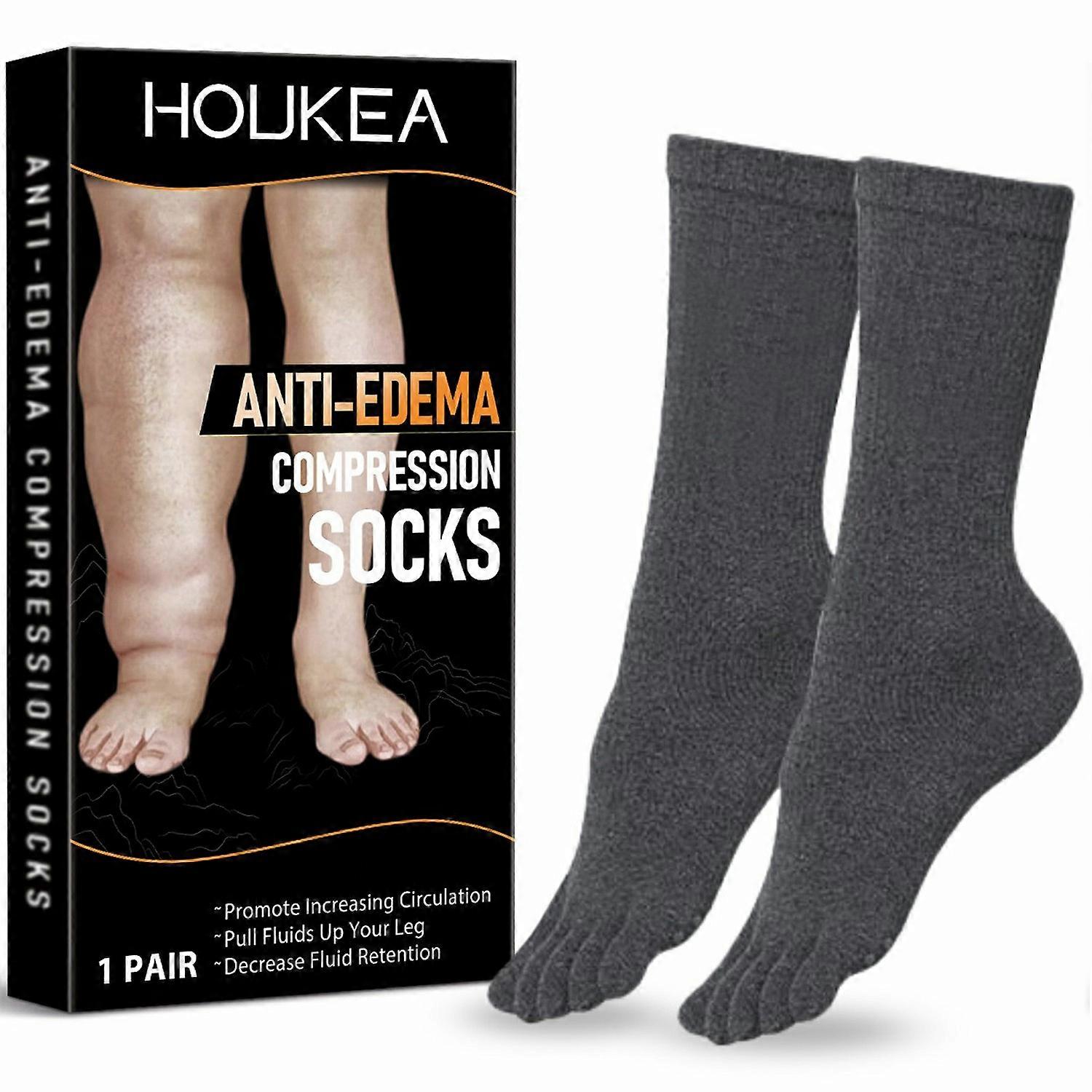 1-6x HOUKEA HK-B05-0026-01 Anti Edema Compression Socks Blood Circulation Promotion Socks
