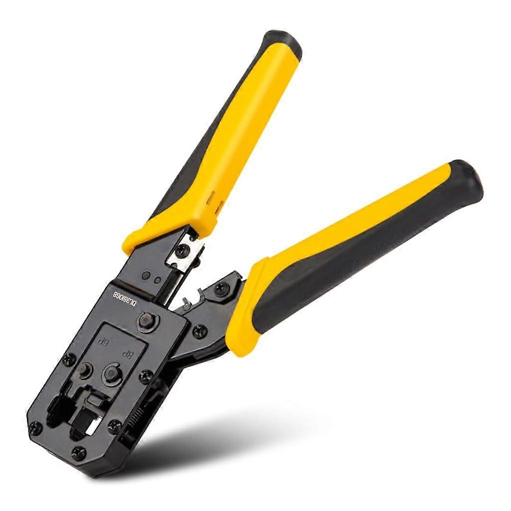 Crimping Tool For Ethernet Cables RJ45, Ergonomic Steel Jaws, Adjustable Crimper Pliers Cat5e Cat6a Cat7 Compatible