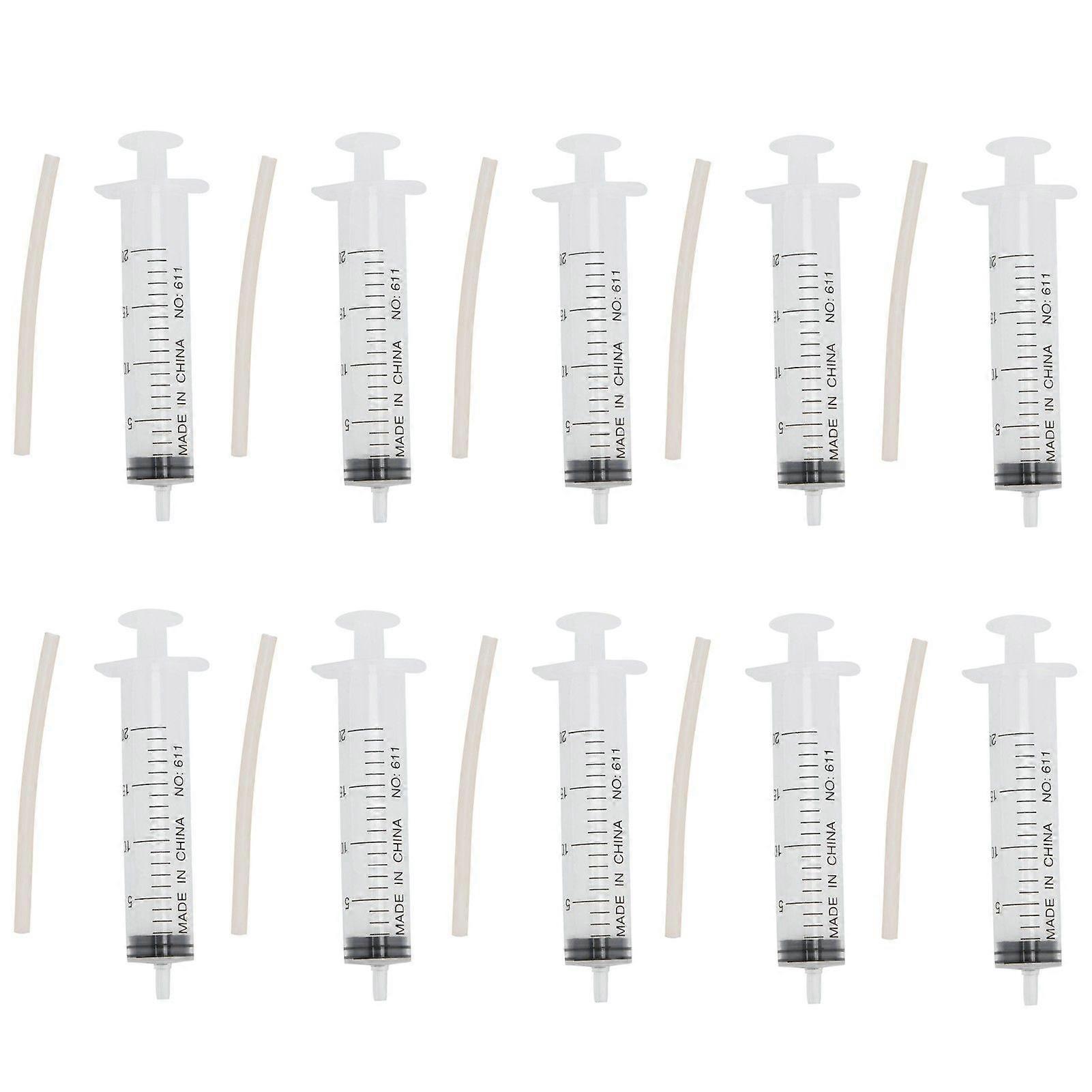 10 Stück Haustiermedizin Spritzenspender Vogelspritze Futterautomat Tauben Vogelfütterung Injektor