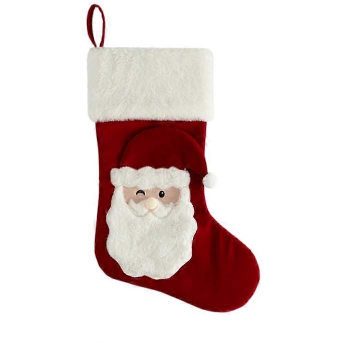 Christmas stocking gift bags with fabric material and cartoon patterns to add a festive atmosphere