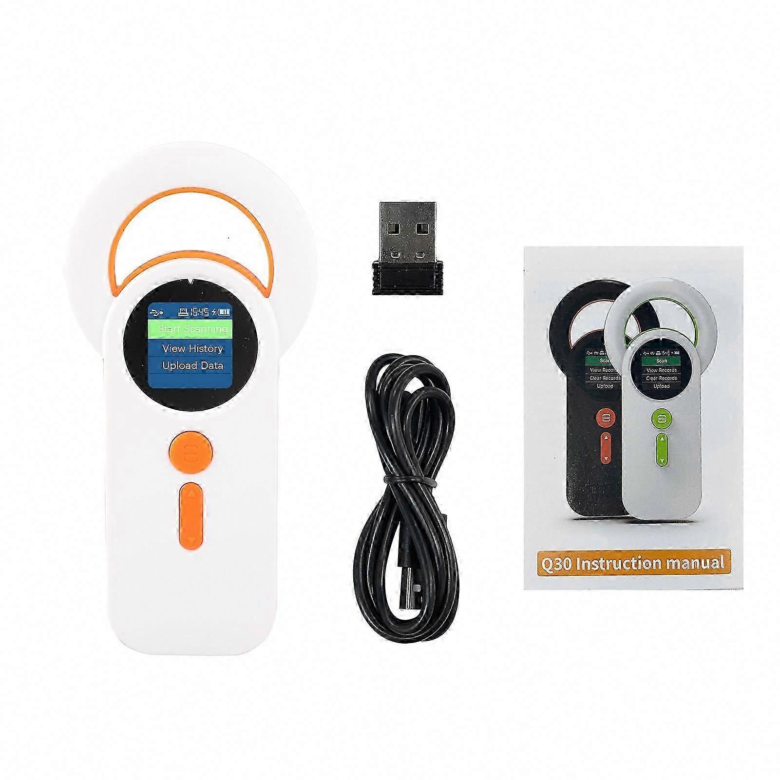 Handheld Animal Microchip Scanner 134.2kHz with OLED Screen, USB/BT 2.4G, 240 Data Storage - Pet ID Reader
