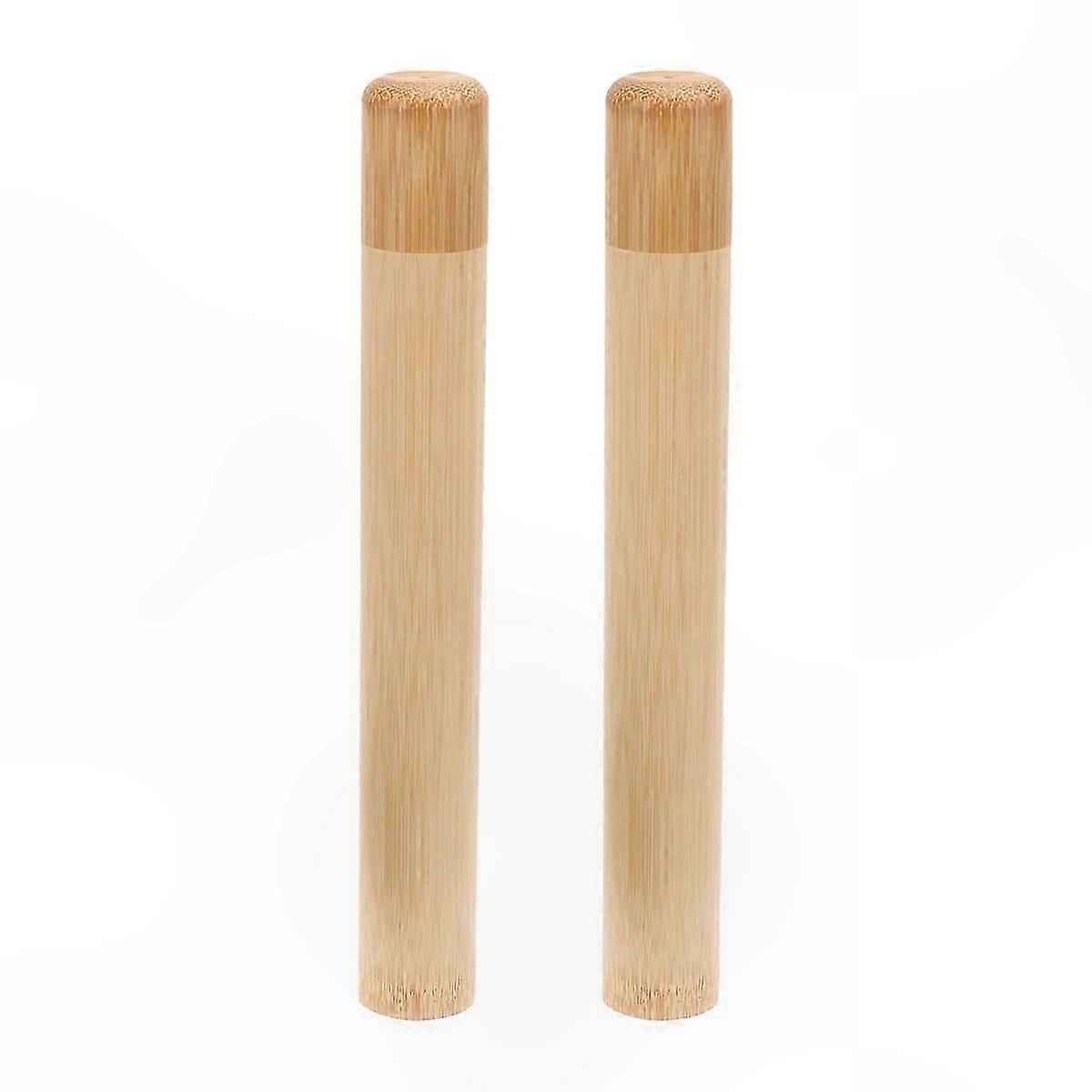 Travel Toothbrush Holders - 2 Pack Plastic Containers