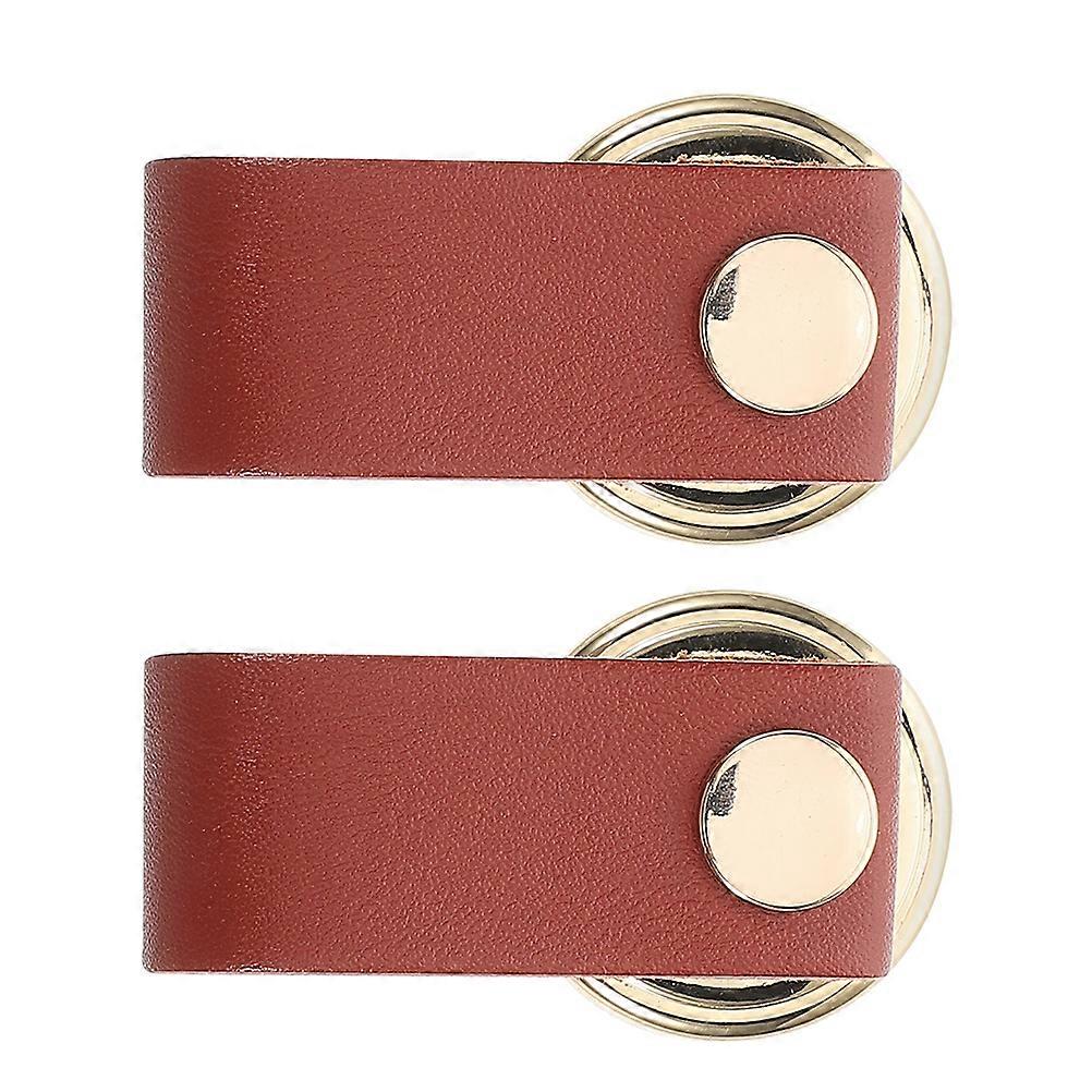 Light Brown Drawer Pulls for Home Stylish Decorative Knobs Durable Zinc Alloy 2pcs Set