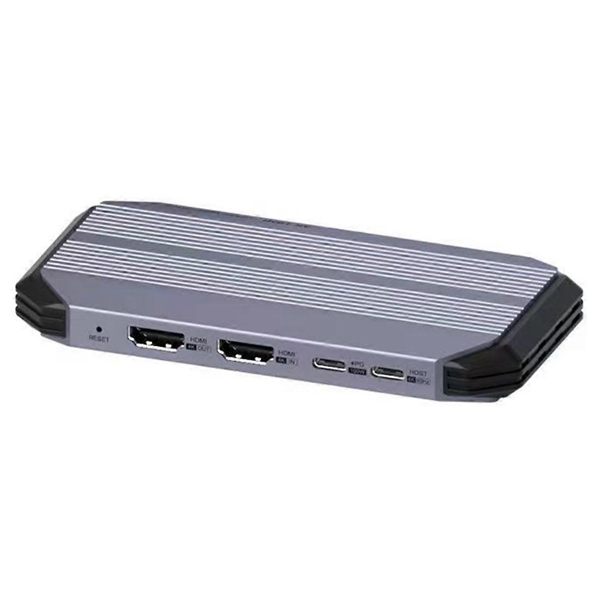 4K 60Hz Video Capture Card Streaming and Gaming 4K 60FPS HDR VRR Passthrough PD 100W for /4 Switch Camera