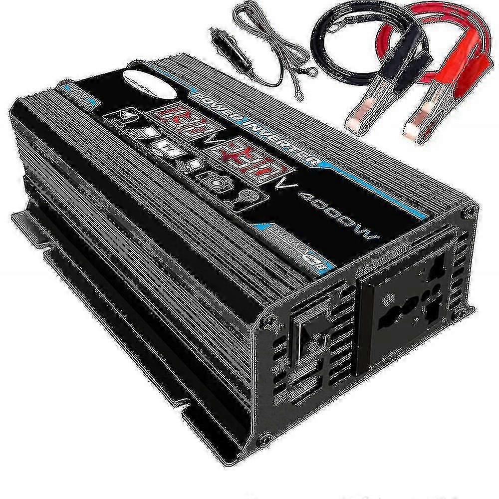 4000W转换器,12V 220V纯正弦波逆变器,纯正弦波变压器,带遥控器和