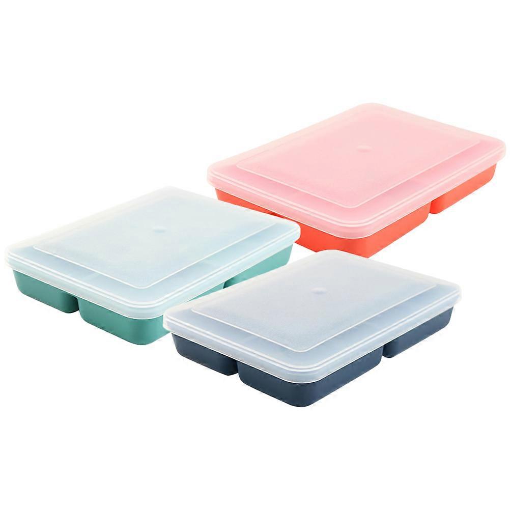 Meal Prep Container 3Pcs Compartment Food Storage Holder for Home