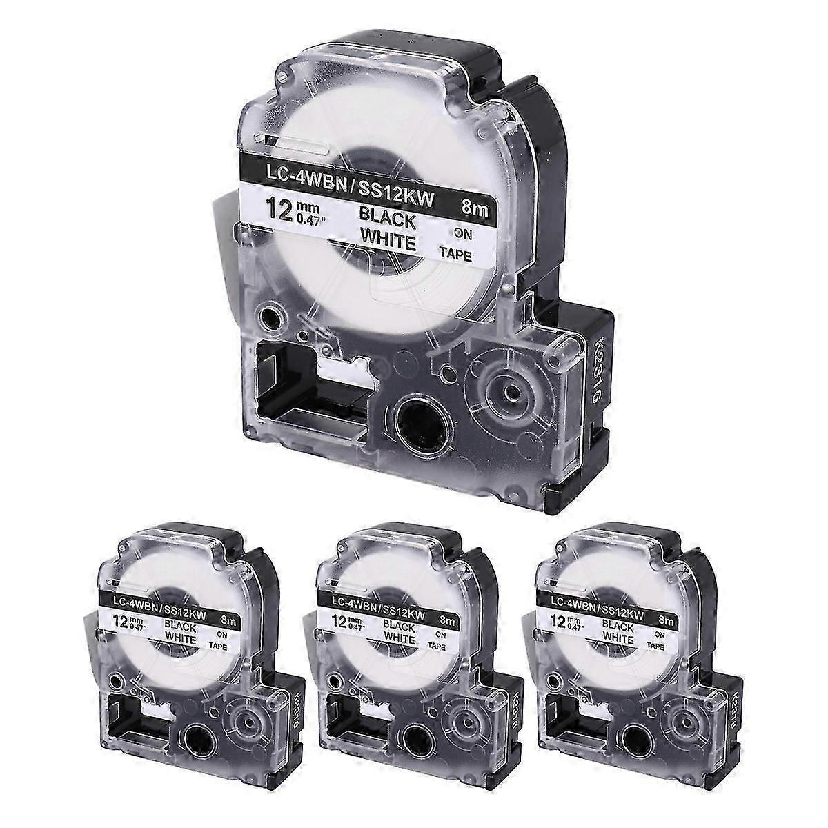 4 Pack Compatible Label Tape Replacement for -4WBN (SS12KW)