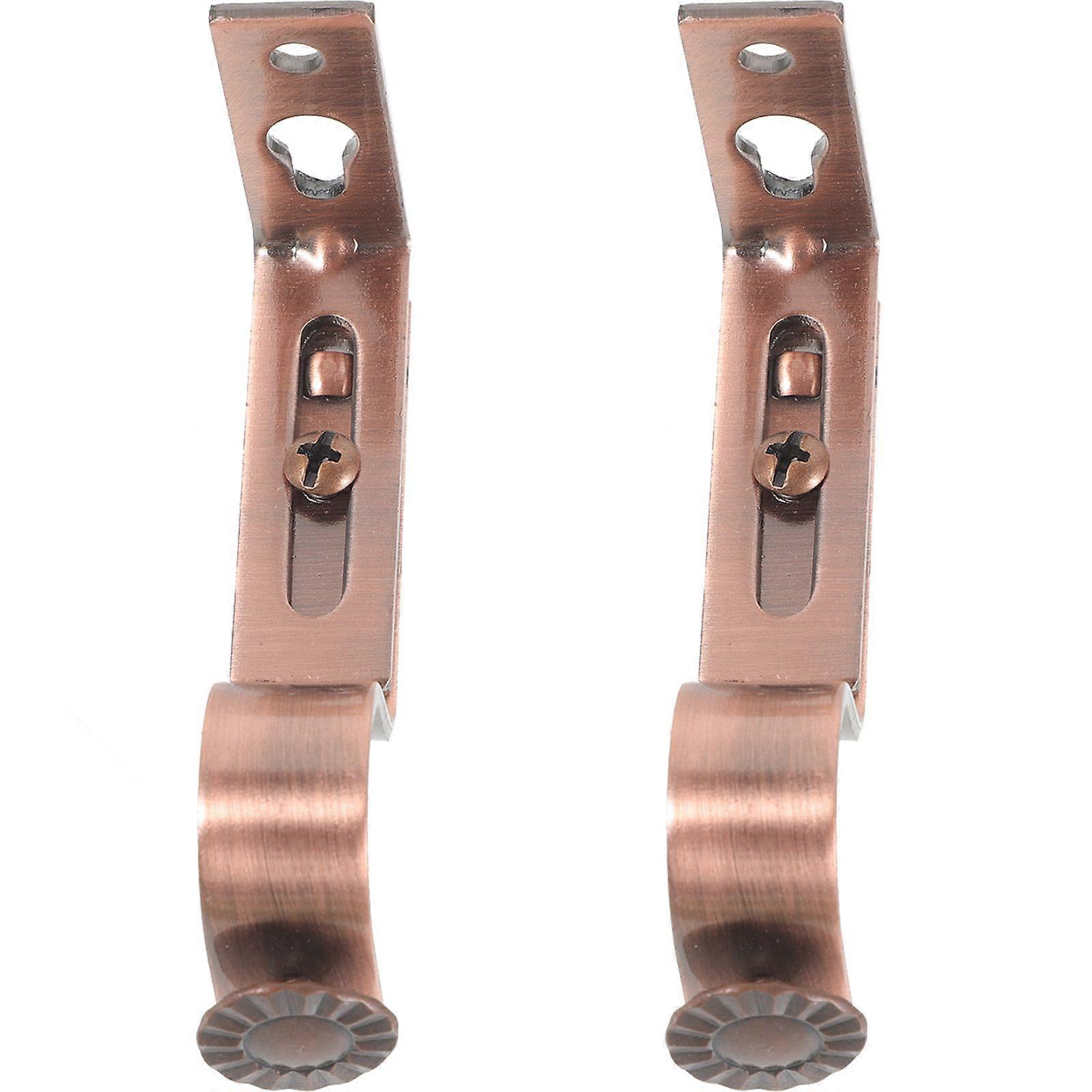 2 stuks 18-22 mm verstelbare gordijnbeugel (rood koper)
