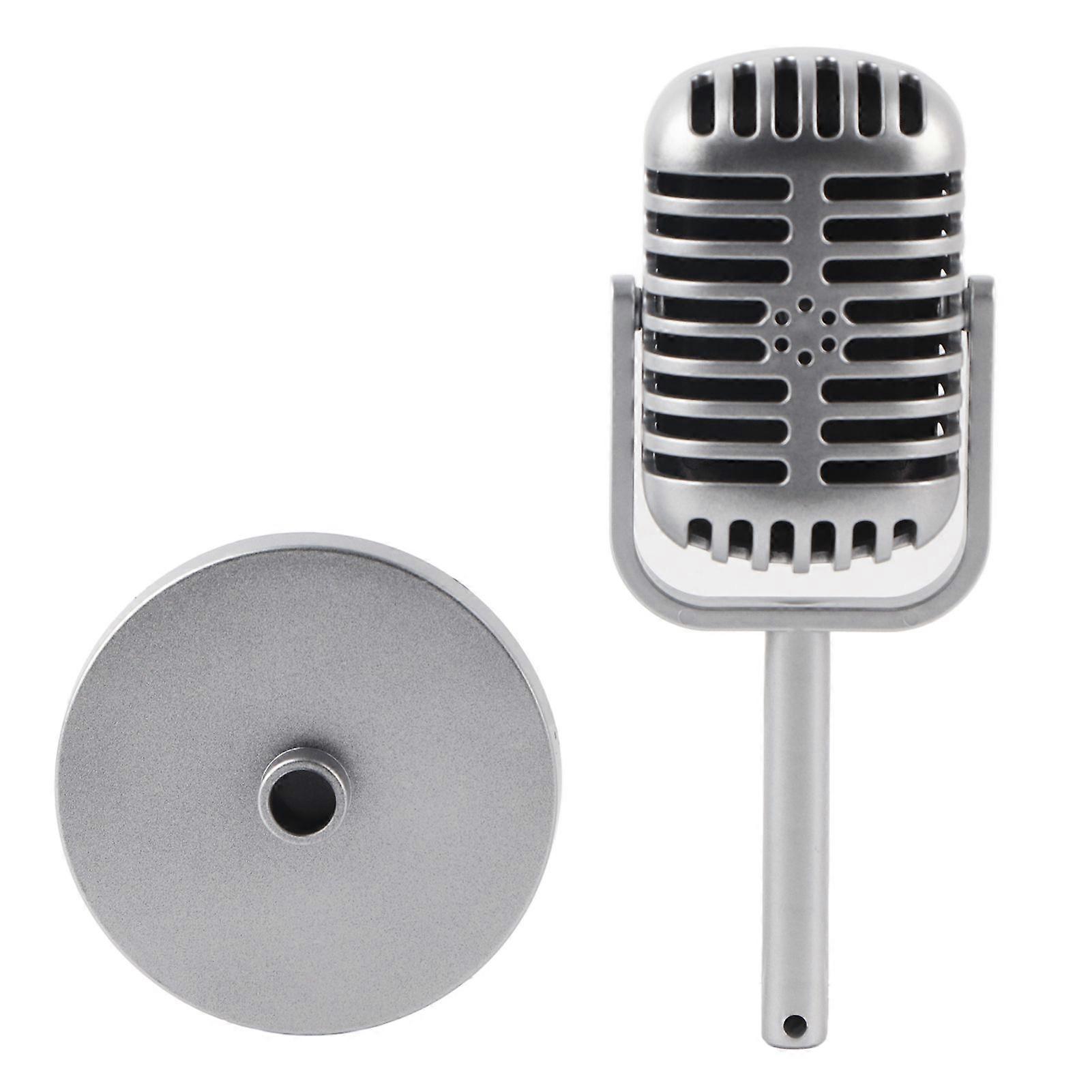 Classic Prop Microphone for Filming Dance Shows Practice Using Microphone Props FilmSilver