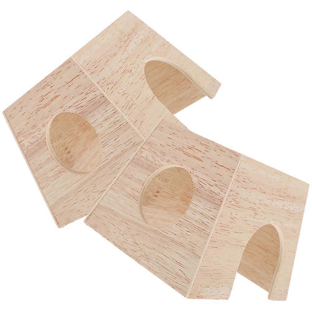 Small Pet House Wooden Rutin with 6Pcs Set