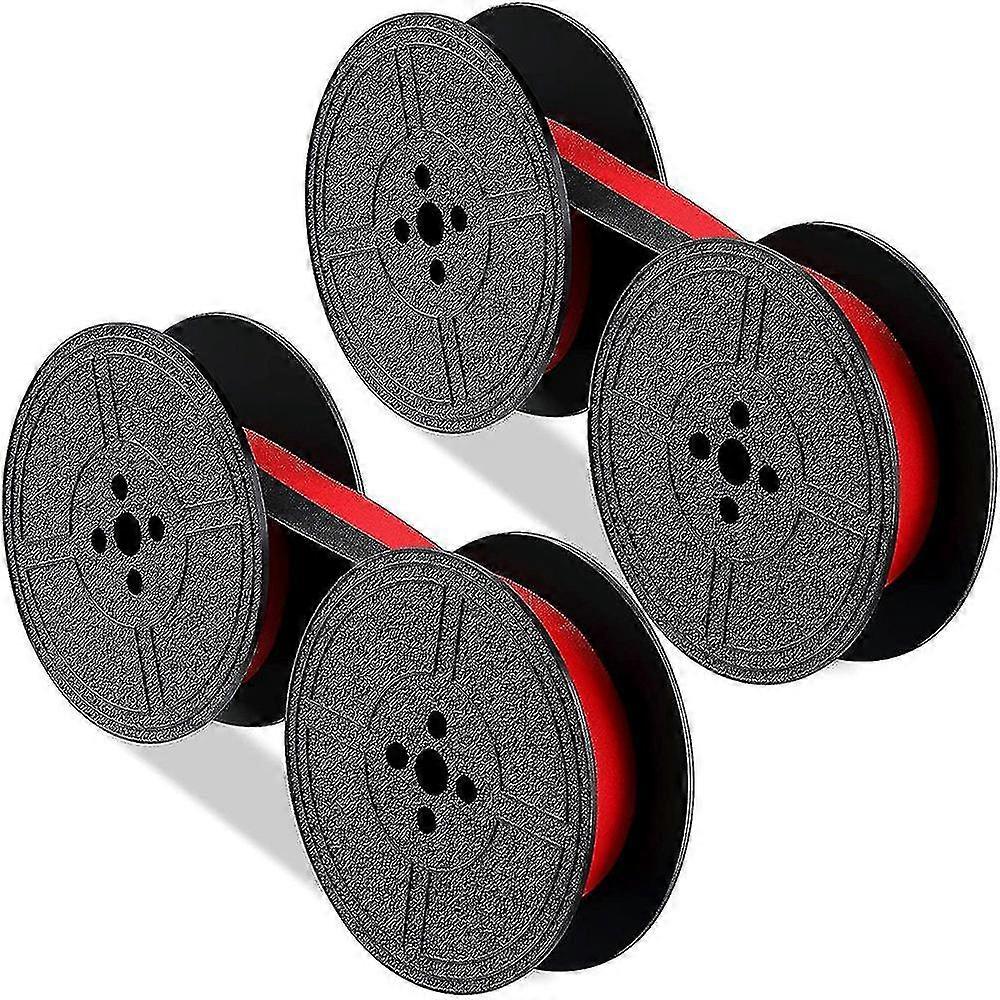2-Pack Typewriter Ribbon Spool Replacement - Red & Black Compatible with Typewriter-DT