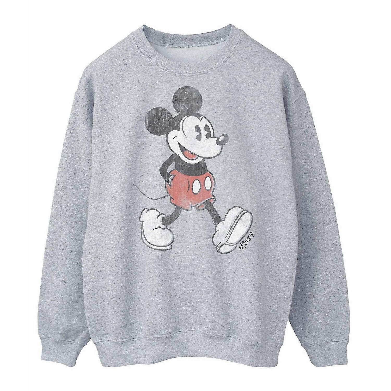 Disney Mens Walking Mickey Mouse Sweatshirt