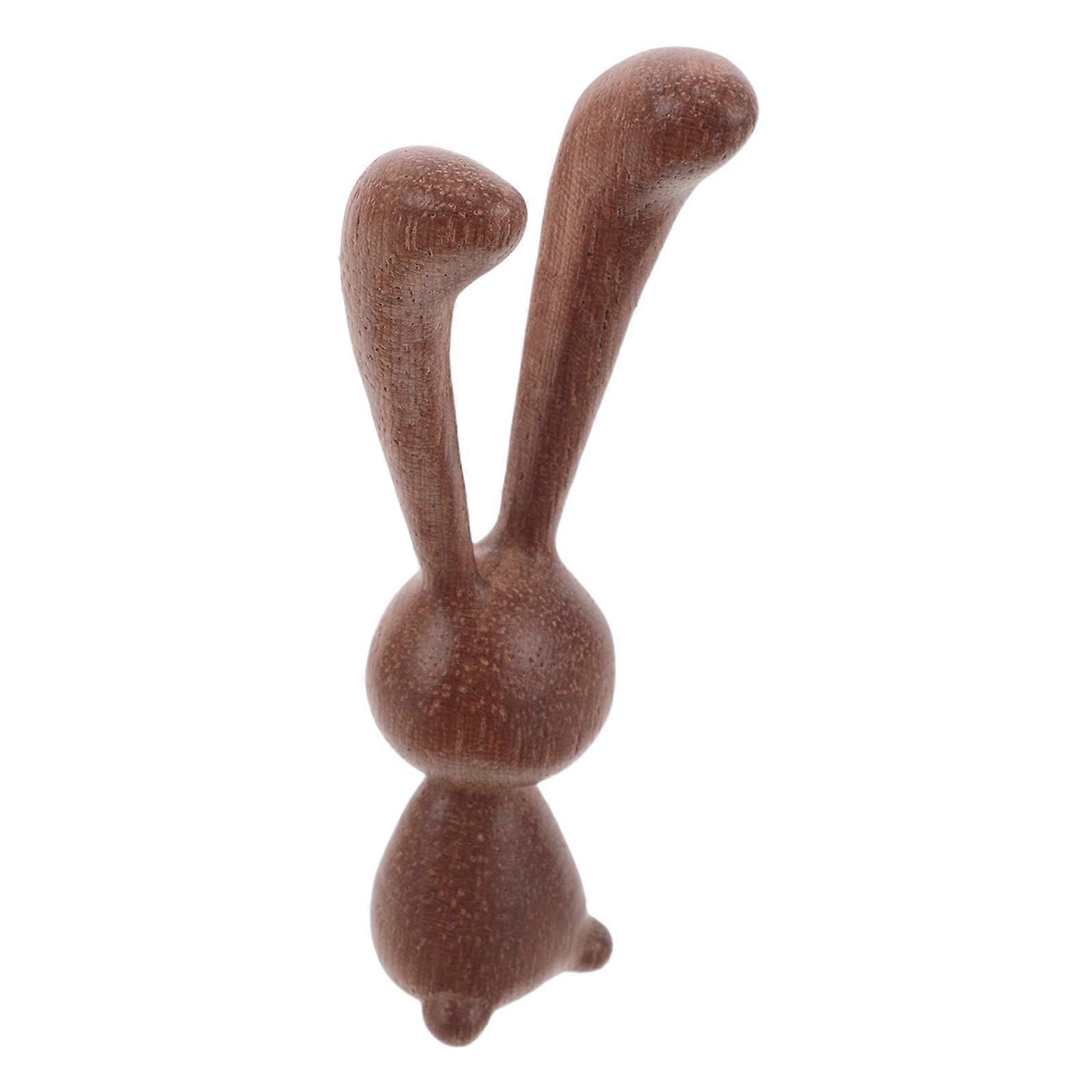 Easter Figurines Bunny Statue for Decoration Easter Rabbit Statue Mini Wood Bunnies